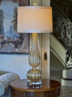 Pair of Bespoke Modern Murano Gold Lamps - 3517921