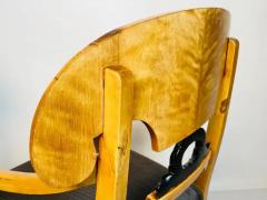 Pair of Biedermeier Arm Chairs in Flame Birch Wood Sweden 1900s - 3438254