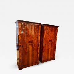 Pair of Biedermeier Armoires with Convex Doors ca 1830 - 675026