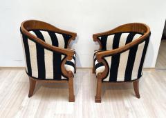 Pair of Biedermeier Bergere Chairs Cherrywood Boucle Austria circa 1830 - 3231016