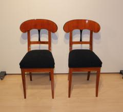 Pair of Biedermeier Shovel Chairs Cherry Veneer South Germany circa 1820 - 2903436