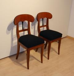 Pair of Biedermeier Shovel Chairs Cherry Veneer South Germany circa 1820 - 2903437