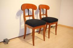 Pair of Biedermeier Shovel Chairs Cherry Veneer South Germany circa 1820 - 2903438