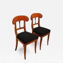 Pair of Biedermeier Shovel Chairs Cherry Veneer South Germany circa 1820 - 2904154