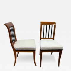 Pair of Biedermeier Side Chairs Solid Walnut Franconia Germany circa 1825 - 3123130