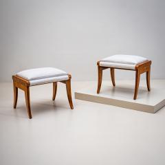 Pair of Biedermeier Stools in Ash 19th Century - 4702193