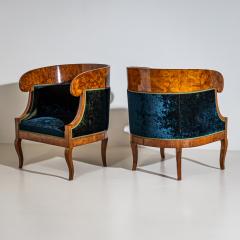 Pair of Biedermeier style Walnut Berg res Italy 2nd Half 19th Century - 4696634