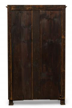 Pair of Biedermeier walnut and Ebonized Wood Glass Door Book Cabinets - 4170209