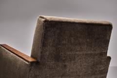 Pair of Birch Armchairs with Brown Upholstery Sweden 1930s - 4603872