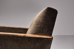 Pair of Birch Armchairs with Brown Upholstery Sweden 1930s - 4603877