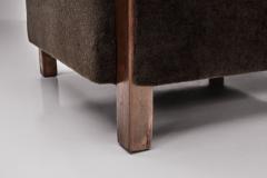 Pair of Birch Armchairs with Brown Upholstery Sweden 1930s - 4603878