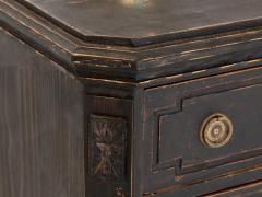 Pair of Black Gustavian Style Chests of Drawers - 1753139