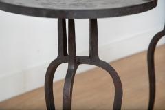 Pair of Black Iron Side or Drink Tables in Stock - 2831859