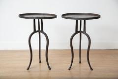 Pair of Black Iron Side or Drink Tables in Stock - 2831863