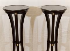 Pair of Black Lacquer Gilt Plant Stands - 432011