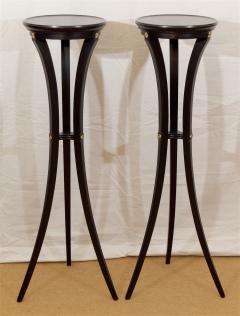 Pair of Black Lacquer Gilt Plant Stands - 432016