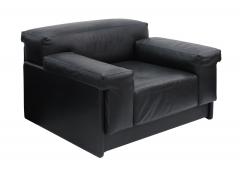 Pair of Black Leather Raphael Lounge Chairs by Harvey Probber - 162873