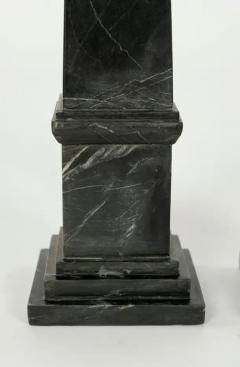 Pair of Black Marble Obelisks - 3533495