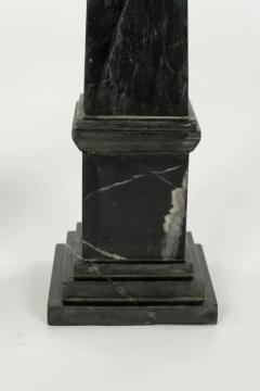 Pair of Black Marble Obelisks - 3533566