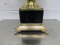 Pair of Black Opaline and Brass Lamps - 1920725
