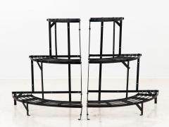 Pair of Black Painted Metal Plant Stands - 2572368