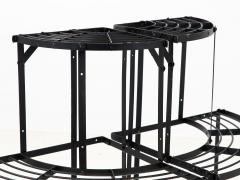 Pair of Black Painted Metal Plant Stands - 2572372