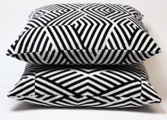 Pair of Black White Pillows by Gast n y Daniela Fabric 2021 United States - 2071595