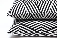 Pair of Black White Pillows by Gast n y Daniela Fabric 2021 United States - 2071597
