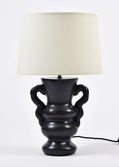 Pair of Black Ysolde Polished Plaster Table Lamp by Dorian Caffot de Fawes - 1494597