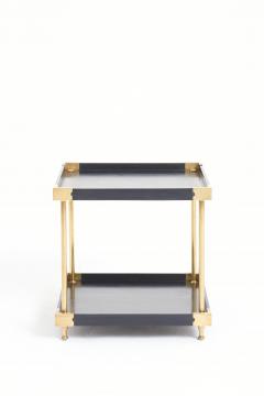 Pair of Black and Brass Side Tables - 3677159