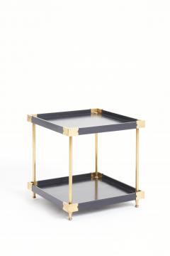 Pair of Black and Brass Side Tables - 3677161