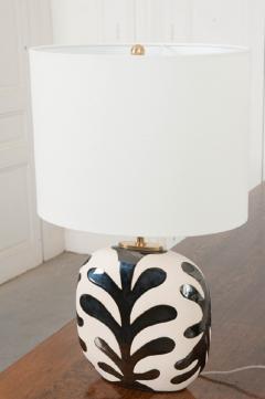 Pair of Black and White Ceramic Lamps - 1191976