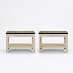 Pair of Black and White Modernist End Tables by Paul Frankl - 4801319