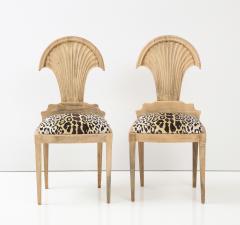 Pair of Bleached Italian Hall Chairs - 3016808