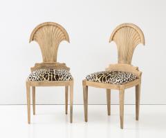 Pair of Bleached Italian Hall Chairs - 3016812