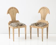 Pair of Bleached Italian Hall Chairs - 3016814