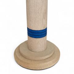 Pair of Bleached Oak Column Lamps - 4336271
