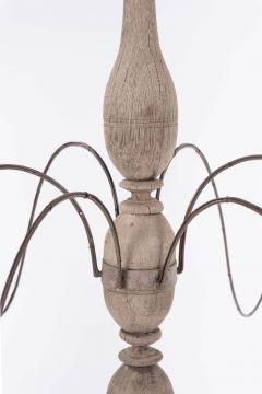 Pair of Bleached Wood and Iron Chandeliers - 4559959