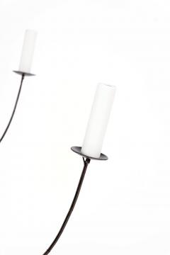 Pair of Bleached Wood and Iron Chandeliers - 4559965