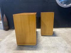 Pair of Blonde Mahogany Four Drawer chests with Brass Hardware - 4462685