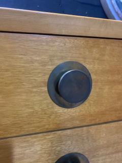 Pair of Blonde Mahogany Four Drawer chests with Brass Hardware - 4462689