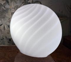 Pair of Blown Swirled Murano Glass Lamps with Silver inclusions Oblate Spheroid - 4451949