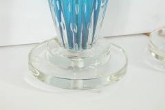 Pair of Blue Murano Glass Lamps - 806718