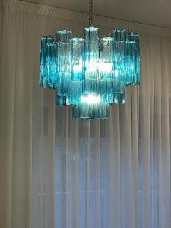 Pair of Blue Tronchi Murano Glass Chandelier - 2521807