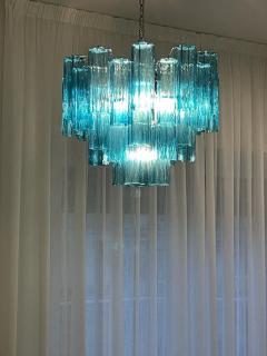 Pair of Blue Tronchi Murano Glass Chandelier - 3346257