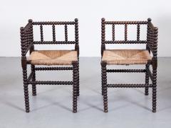Pair of Bobbin Turned Chairs - 3408597