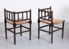 Pair of Bobbin Turned Chairs - 3408599