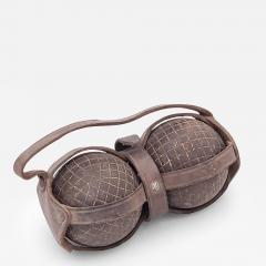 Pair of Bocce Balls with Leather Carrier circa 1900 - 2948656