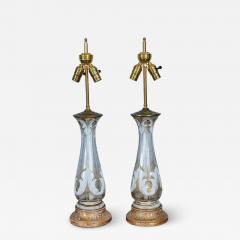 Pair of Bohemian Glass and Gilt Lamps - 1797746