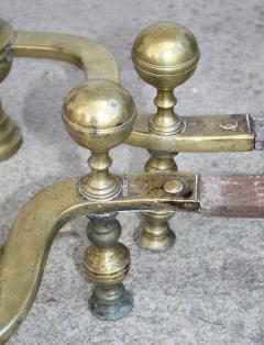 Pair of Brass Andirons Stimson of Boston - 1847527